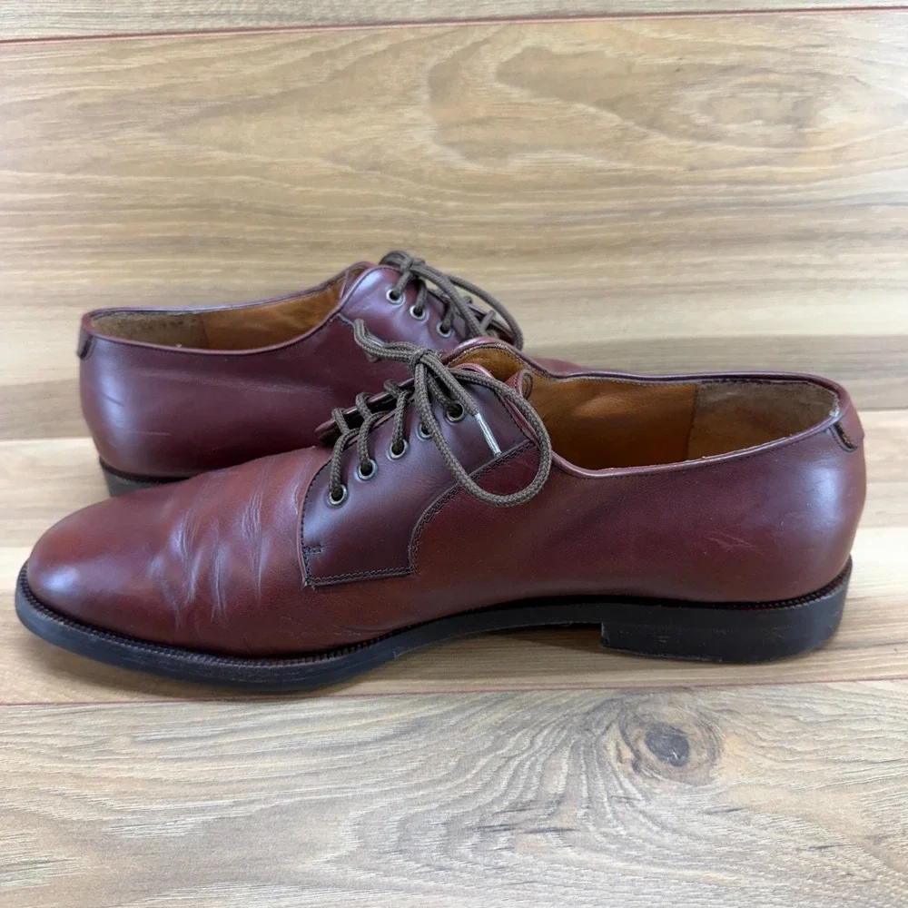 Salvatore Ferragamo Derby Mens 12 D Reddish Brown Dress Shoes‎